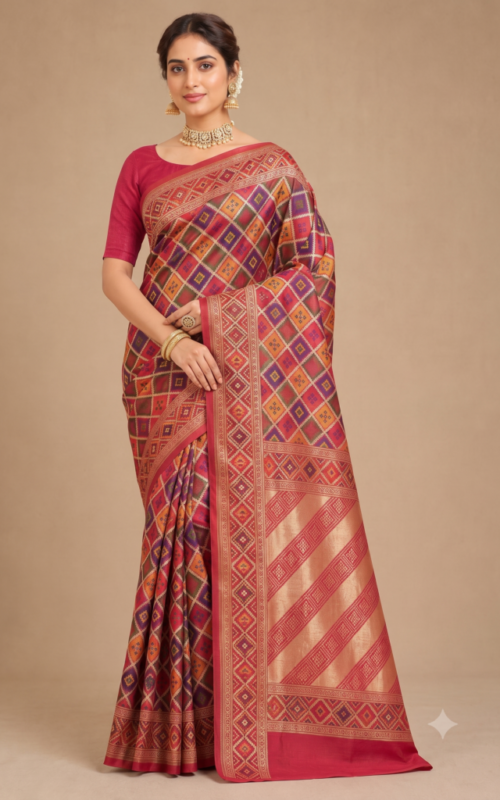 Pure Handloom Rangkat Silk Saree
