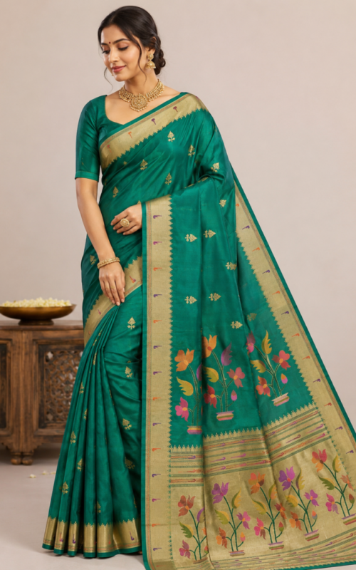 Pure Handloom Paithani Silk Saree