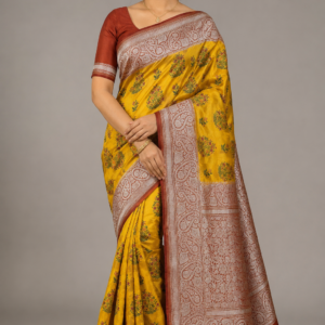 Pure Kadhwa Meenakari saree