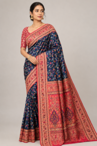Pure meenakari silk saree