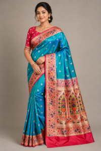Pure Paithani Meenakari Saree