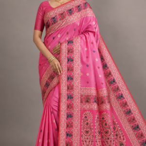 Pure Baluchari Meenakari Silk Saree