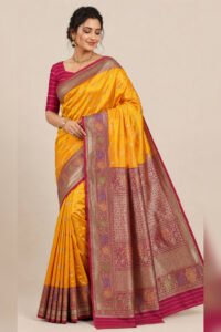 Pure meenakari silk saree